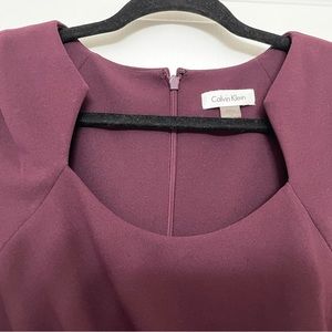 Deep plum color, easy to wear Calvin Klein dress.